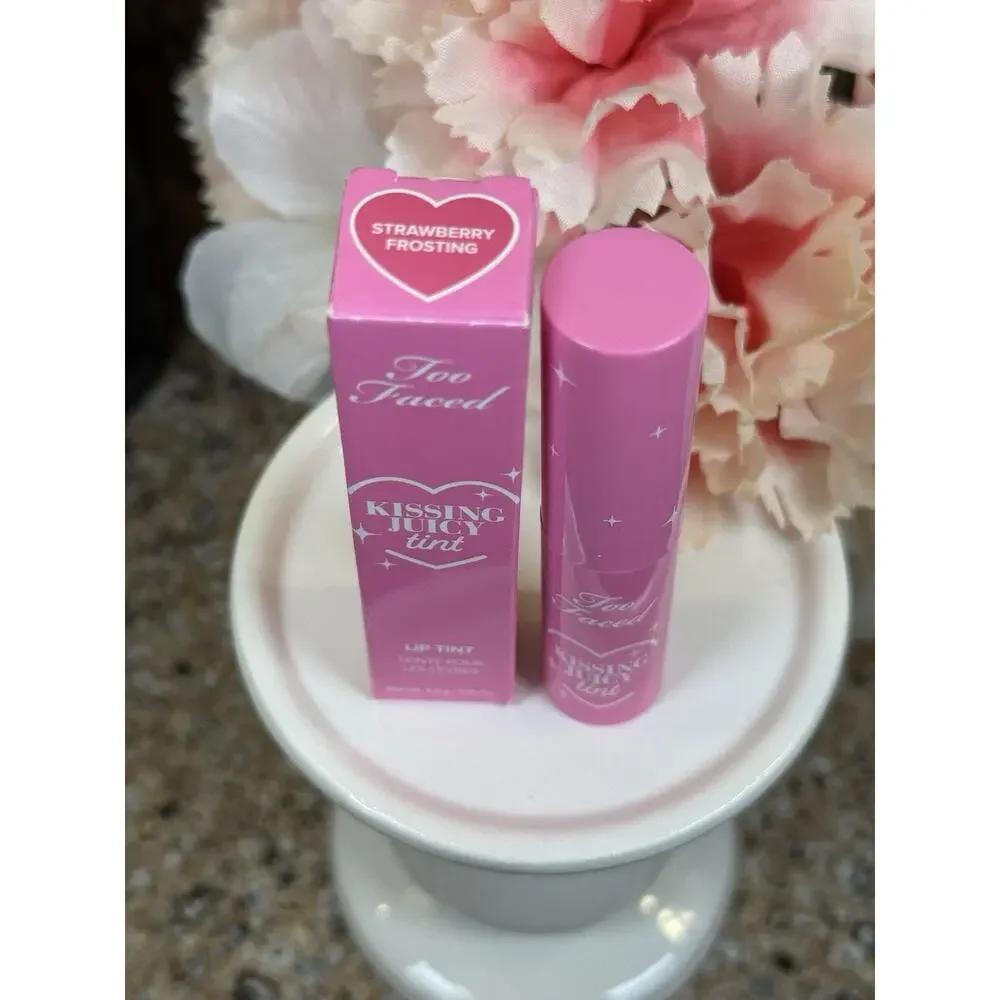 Too Faced Kissing Juicy Lip Tint Stick Strawberry Frosting 0.10 oz
